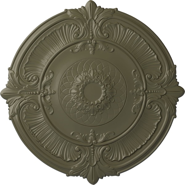 Ekena Millwork Attica Ceiling Medallion (Fits Canopies up to 3 3/4"), 39 1/2"OD x 2 1/2"P, Painted Turtle CM39ATPTF - main